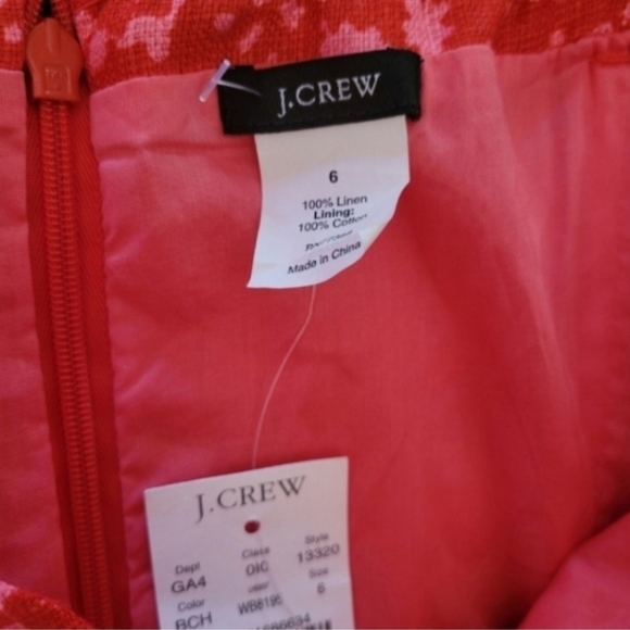 🌟3 For $15 SALE🌟 NWT J. Crew 100% Linen Constellations Strapless Dress - Picture 7 of 11